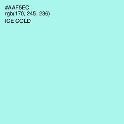 #AAF5EC - Ice Cold Color Image